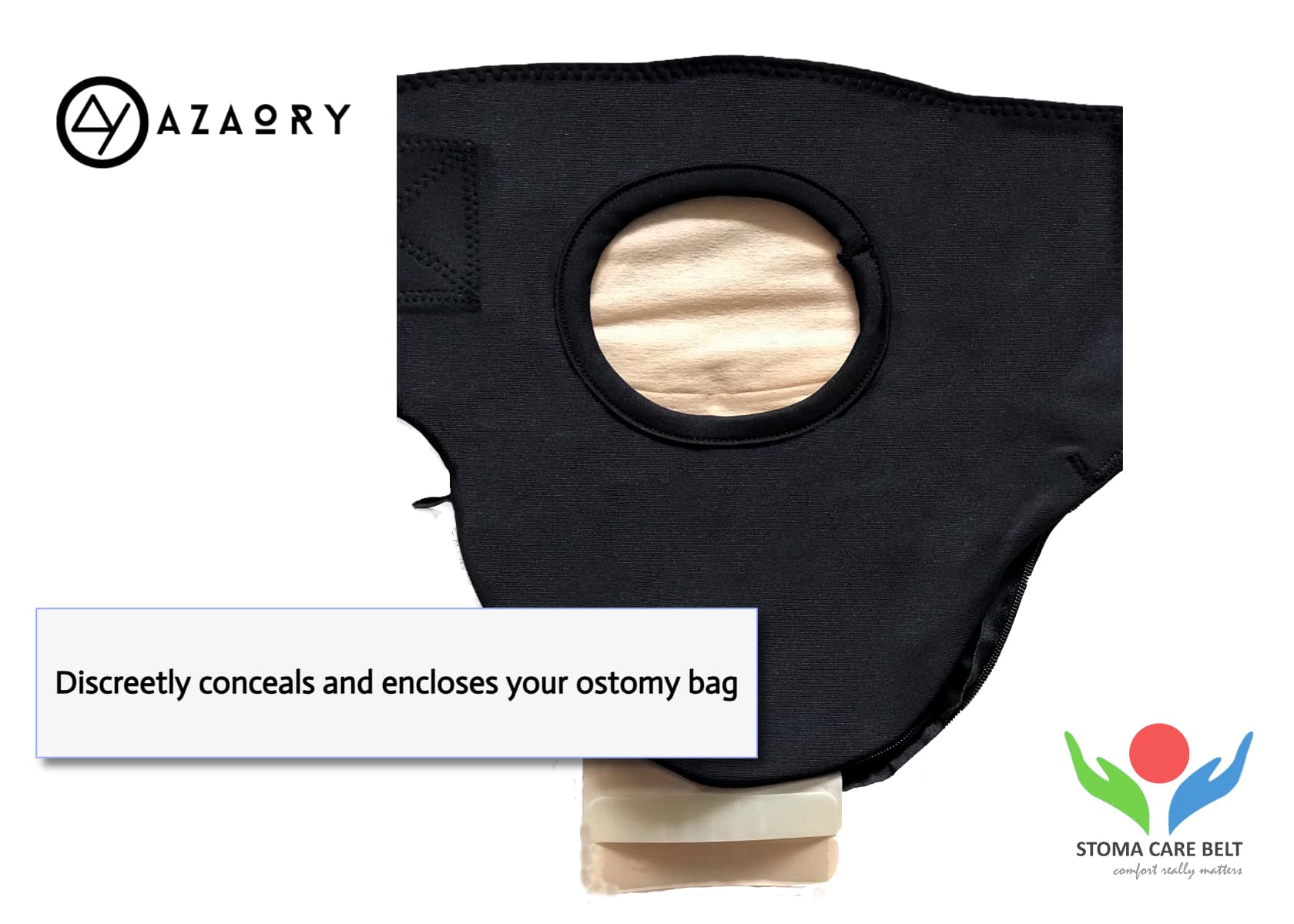 Vertical ostomy support belt Vertical ostomy support belt