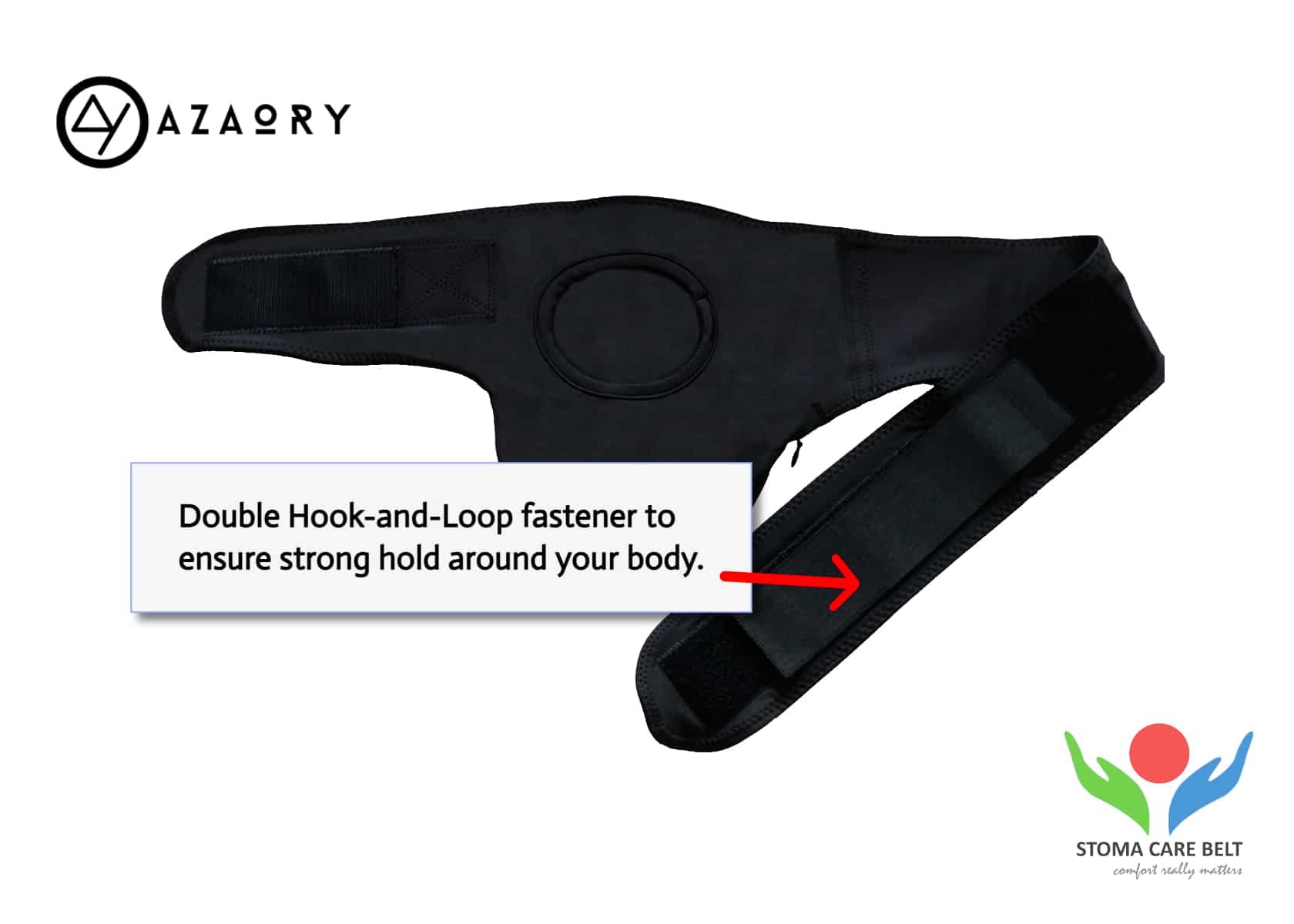 Vertical ostomy support belt Vertical ostomy support belt info