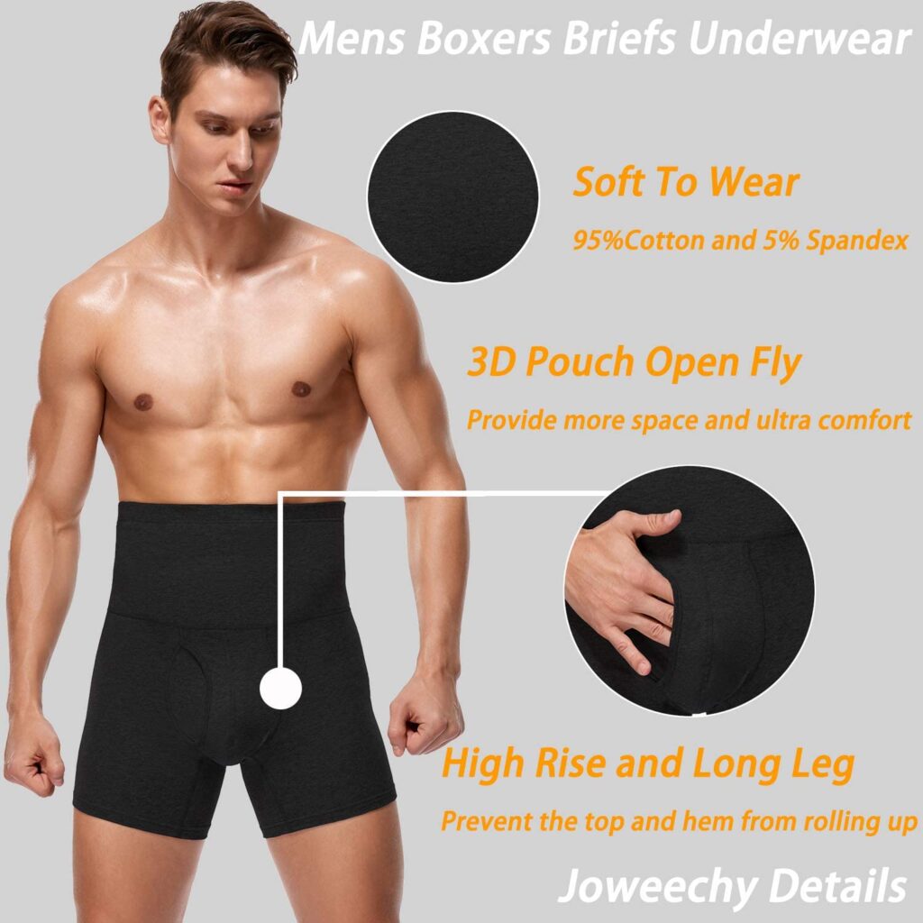 Men Stoma Boxer Shorts High Waist Cotton Underpants - Black - Stoma ...