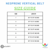 neoprene vertical stoma belt size guide